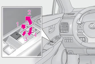 Lexus NX. Power windows 